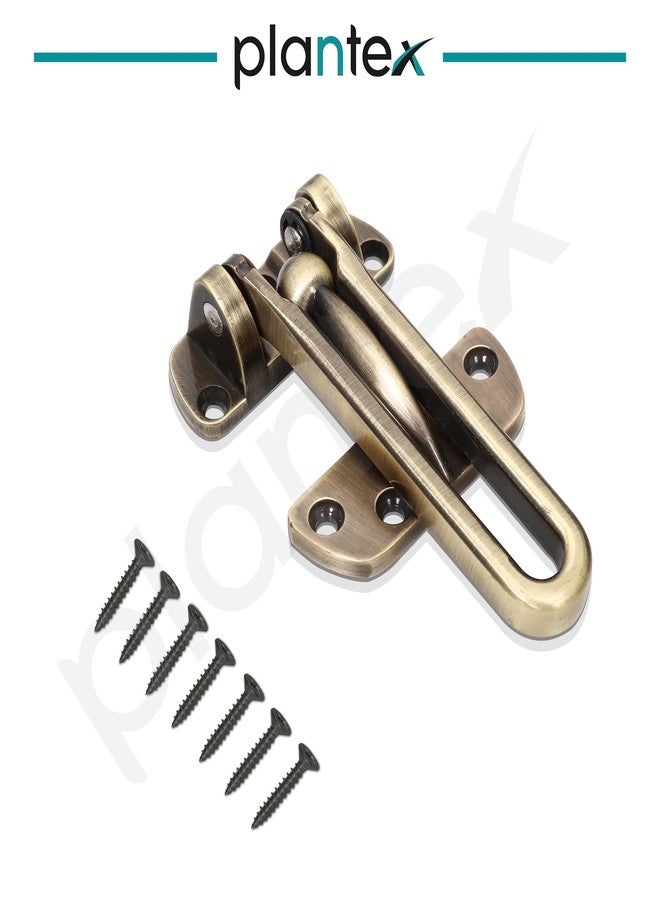 Plantex Security Latch for Home/Safety Door Lock for Home-Office- Hotel, Safety Guard with High Security Auxiliary Lock (Brass Antique) - Image 5